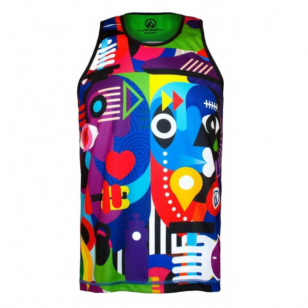 NEW INKNBURN men's pablo picasso singlet in multi